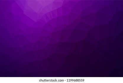 Dark Purple vector polygon abstract backdrop. An elegant bright illustration with gradient. The best triangular design for your business.