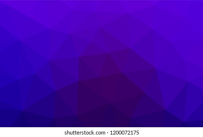 Dark Purple vector polygon abstract backdrop. Modern geometrical abstract illustration with gradient. A new texture for your design.