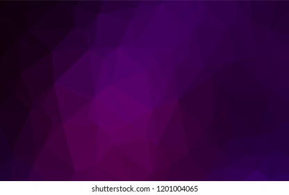 Dark Purple vector polygon abstract background. Colorful illustration in abstract style with gradient. A completely new template for your business design.