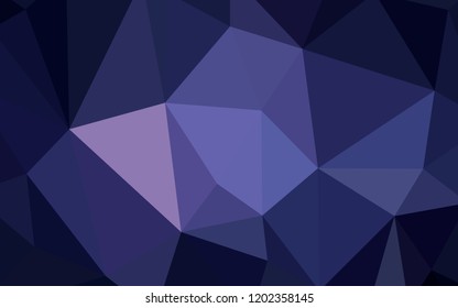 Dark Purple vector polygon abstract background. Elegant bright polygonal illustration with gradient. A completely new design for your leaflet.