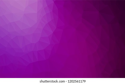 Dark Purple vector polygon abstract backdrop. Colorful illustration in abstract style with gradient. Triangular pattern for your business design.