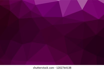 Dark Purple vector polygon abstract background. Geometric illustration in Origami style with gradient.  The best triangular design for your business.