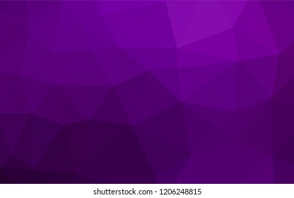 Dark Purple vector polygon abstract layout. Colorful abstract illustration with gradient. A completely new design for your business.