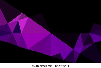 Dark Purple vector polygon abstract layout. Shining illustration, which consist of triangles. The polygonal design can be used for your web site.