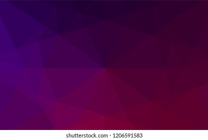 Dark Purple vector polygon abstract layout. A vague abstract illustration with gradient. The polygonal design can be used for your web site.