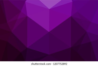 Dark Purple vector polygon abstract background. Modern geometrical abstract illustration with gradient. Triangular pattern for your business design.