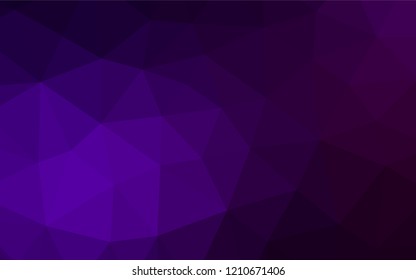 Dark Purple vector polygon abstract background. A vague abstract illustration with gradient. The template can be used as a background for cell phones.