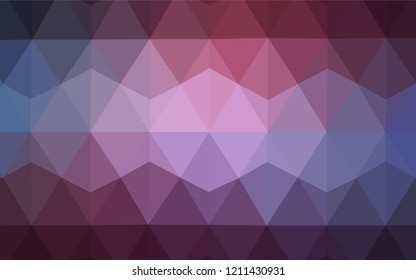 Dark Purple vector polygon abstract background. Colorful abstract illustration with triangles. Brand new style for your business design.