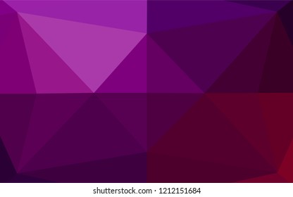 Dark Purple vector polygon abstract backdrop. A vague abstract illustration with gradient. Brand new design for your business.