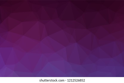 Dark Purple vector polygon abstract backdrop. Colorful abstract illustration with gradient. Brand new design for your business.