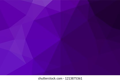 Dark Purple vector polygon abstract backdrop. Colorful abstract illustration with gradient. A new texture for your design.