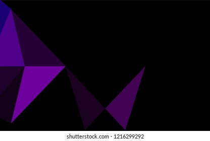 Dark Purple vector polygon abstract layout. An elegant bright illustration with gradient. A completely new design for your business.