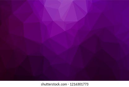 Dark Purple vector polygon abstract backdrop. Shining illustration, which consist of triangles. The completely new template can be used for your brand book.