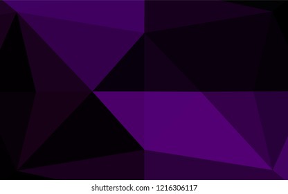 Dark Purple vector polygon abstract background. Colorful illustration in abstract style with gradient. A completely new template for your business design.