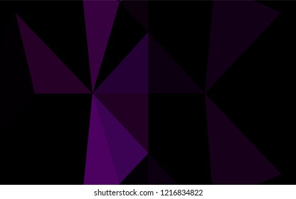 Dark Purple vector polygon abstract backdrop. Colorful illustration in abstract style with gradient. Triangular pattern for your business design.