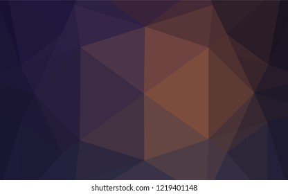 Dark Purple vector polygon abstract backdrop. Glitter abstract illustration with an elegant design. The elegant pattern can be used as part of a brand book.