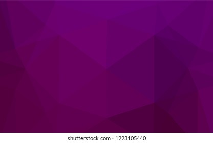 Dark Purple vector polygon abstract background. Shining illustration, which consist of triangles. A new texture for your design.