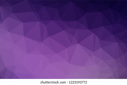 Dark Purple vector polygon abstract layout. An elegant bright illustration with gradient. The textured pattern can be used for background.