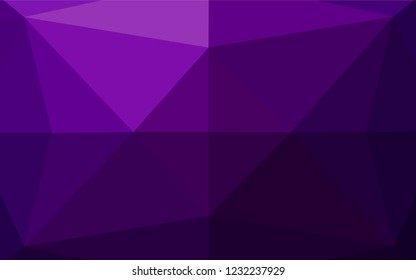 Dark Purple vector polygon abstract background. Colorful illustration in abstract style with gradient. The textured pattern can be used for background.
