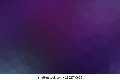 Dark Purple vector polygon abstract background. Geometric illustration in Origami style with gradient.  Brand new design for your business.