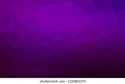 Dark Purple vector polygon abstract background. Shining colored illustration in a Brand new style. The polygonal design can be used for your web site.