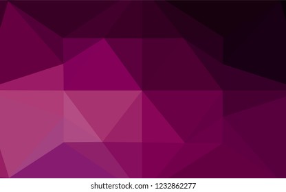 Dark Purple vector polygon abstract backdrop. Colorful illustration in abstract style with gradient. A completely new template for your business design.
