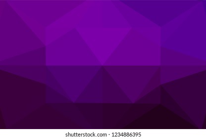 Dark Purple vector polygon abstract background. Modern geometrical abstract illustration with gradient. A completely new template for your business design.