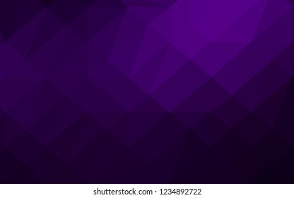 Dark Purple vector polygon abstract layout. Brand new colorful illustration in with gradient. Completely new template for your business design.