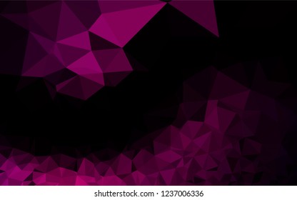 Dark Purple vector polygon abstract background. An elegant bright illustration with gradient. A new texture for your design.