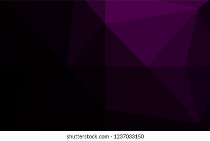 Dark Purple vector polygon abstract backdrop. A sample with polygonal shapes. Brand new design for your business.