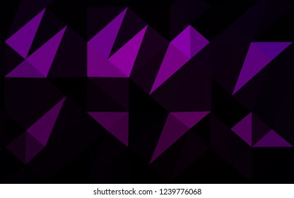 Dark Purple vector polygon abstract background. Geometric illustration in Origami style with gradient. Brand new design for your business.