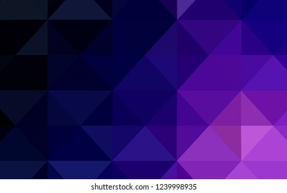 Dark Purple vector polygon abstract layout. Shining colorful illustration with triangles. Polygonal design for your web site.