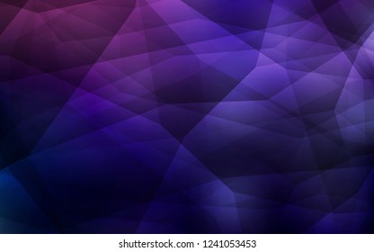 Dark Purple vector polygon abstract backdrop. Shining colorful illustration with triangles. Brand new style for your business design.