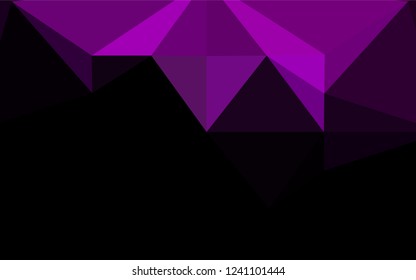 Dark Purple vector polygon abstract layout. Colorful illustration in abstract style with gradient. Brand new style for your business design.