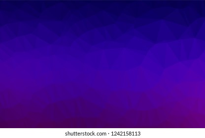 Dark Purple vector polygon abstract backdrop. A vague abstract illustration with gradient. The completely new template can be used for your brand book.