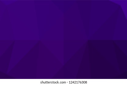 Dark Purple vector polygon abstract background. Colorful illustration in abstract style with gradient. Brand new design for your business.