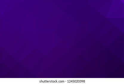 Dark Purple vector polygon abstract background. A vague abstract illustration with gradient. Template for your brand book.