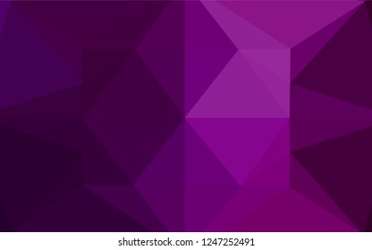 Dark Purple vector polygon abstract layout. Creative geometric illustration in Origami style with gradient. Brand new design for your business.