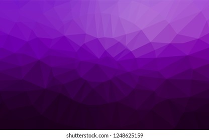 Dark Purple vector polygon abstract backdrop. Colorful illustration in abstract style with gradient. The textured pattern can be used for background.