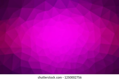 Dark Purple vector polygon abstract background. Colorful illustration in abstract style with triangles. Completely new template for your banner.