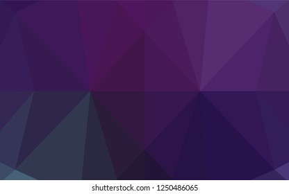 Dark Purple vector polygon abstract layout. Modern geometrical abstract illustration with gradient. The textured pattern can be used for background.
