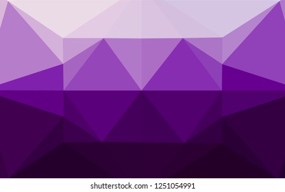 Dark Purple vector polygon abstract backdrop. Glitter abstract illustration with an elegant design. The completely new template can be used for your brand book.