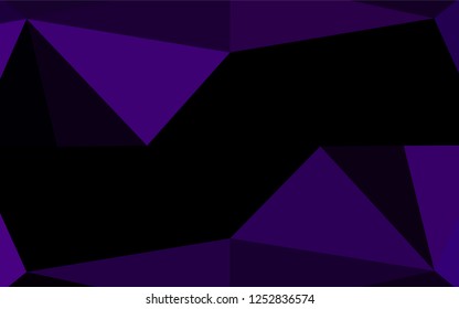 Dark Purple vector polygon abstract backdrop. Colorful abstract illustration with gradient. A completely new design for your business.