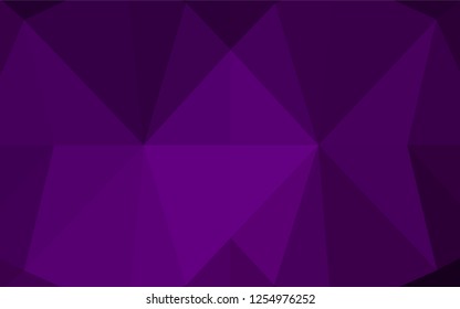 Dark Purple vector polygon abstract background. Colorful abstract illustration with gradient. The elegant pattern can be used as part of a brand book.