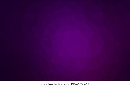 Dark Purple vector polygon abstract layout. An elegant bright illustration with gradient. The completely new template can be used for your brand book.