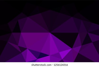 Dark Purple vector polygon abstract backdrop. Colorful illustration in abstract style with gradient. The textured pattern can be used for background.
