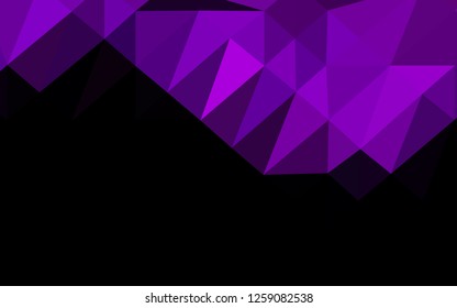 Dark Purple vector polygon abstract layout. An elegant bright illustration with gradient. Template for your brand book.
