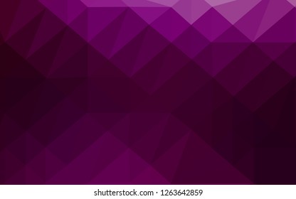 Dark Purple vector polygon abstract backdrop. Brand new colorful illustration in with gradient. Textured pattern for background.