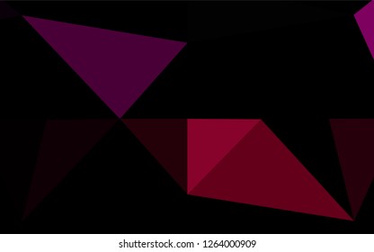 Dark Purple vector polygon abstract layout. Triangular geometric sample with gradient.  The completely new template can be used for your brand book.
