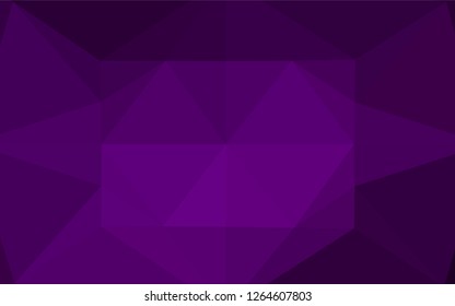 Dark Purple vector polygon abstract layout. A completely new color illustration in a vague style. The polygonal design can be used for your web site.